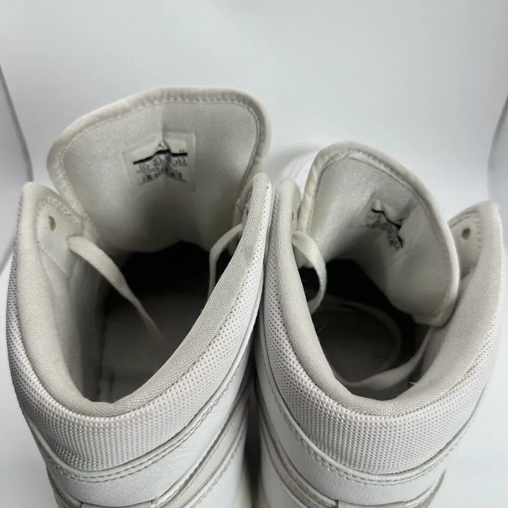 Nike Air Jordan Shoes‎ Mens Size 11.5 Triple White Mid High Sneakers Basketball